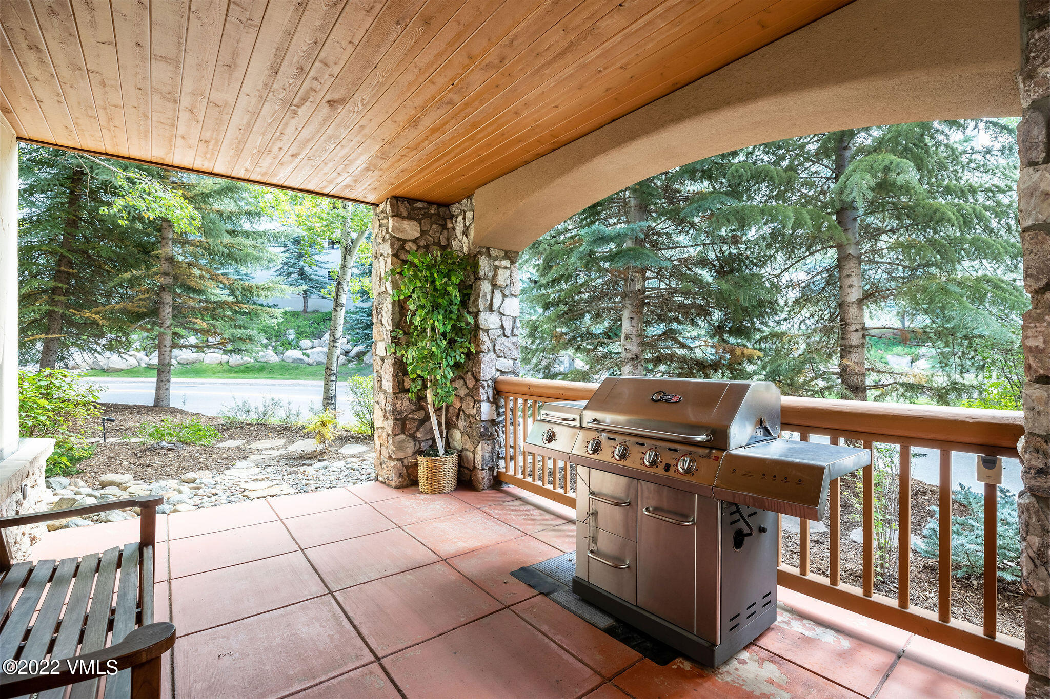 51 Offerson Road, Unit 114 Beaver Creek, CO 81620 - Photo 13 of 30 a view of a patio with a table and chairs