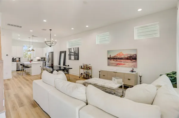 a living room with furniture and a couch