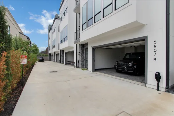 a view of a car garage