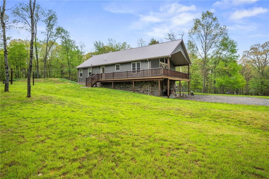a house view with a garden space