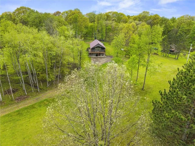 a view of a garden with an outdoor space