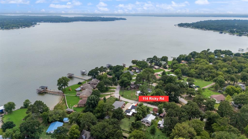 114 Ricky Road Gun Barrel City, TX 75156 - Photo 3 of 18 Waterfront property featuring a private dock structure with covered boat slip