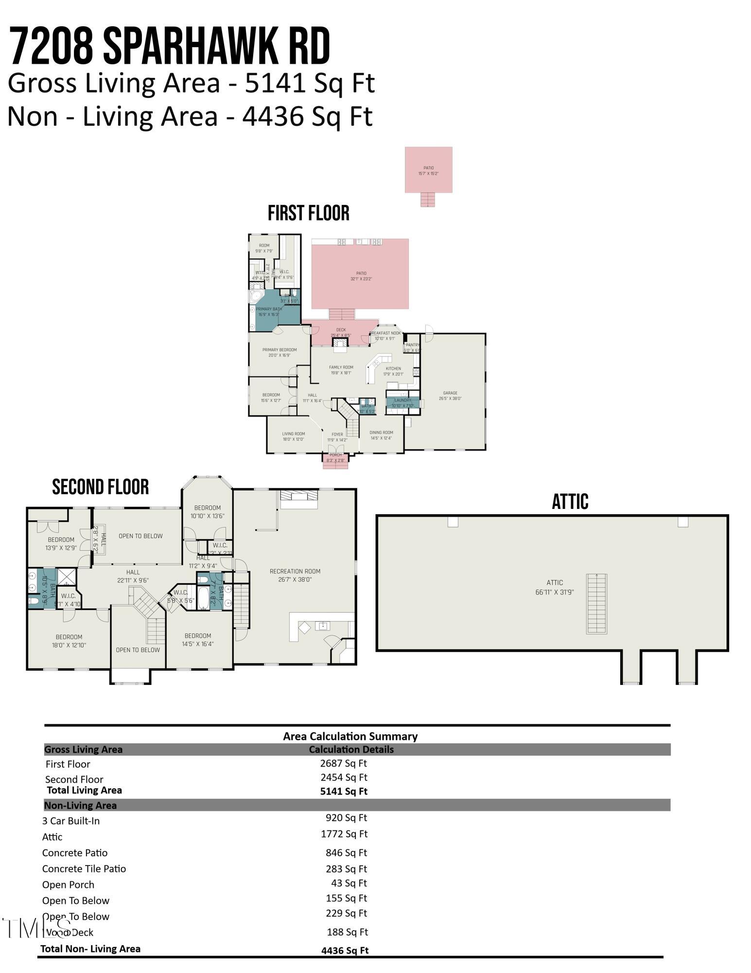 7208 Sparhawk Road Wake Forest, NC 27587 - Photo 66 of 66 Floorplan