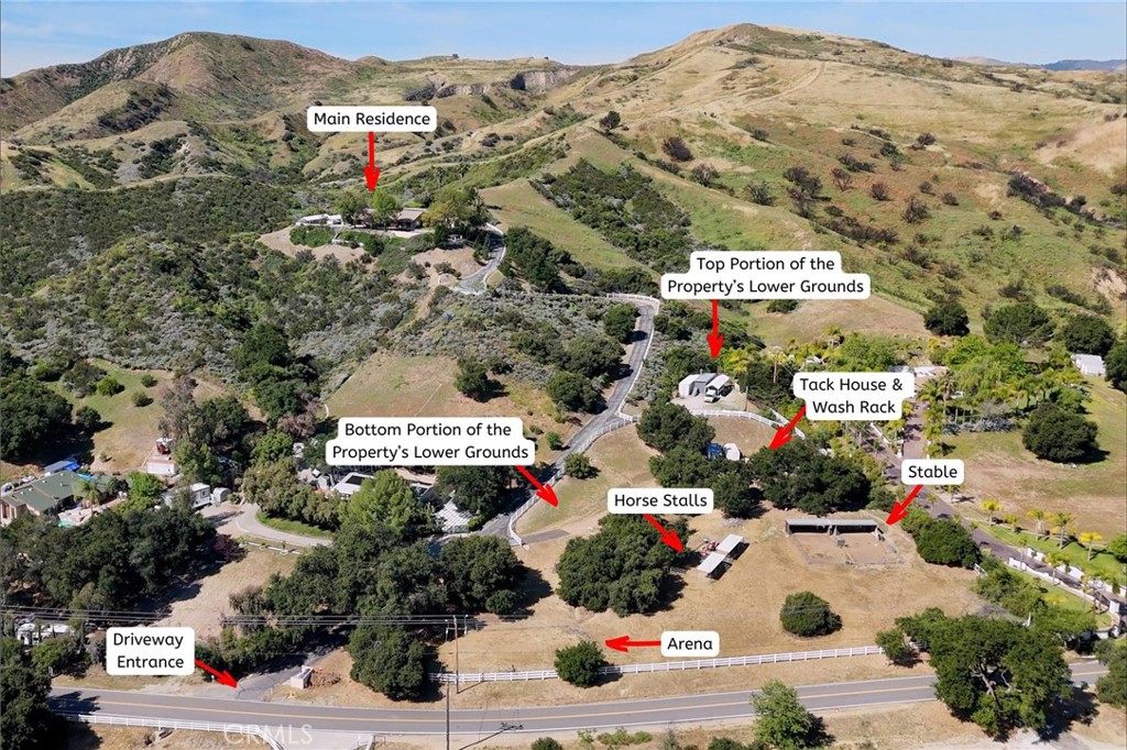 30602 Hasley Canyon Road Castaic, CA 91384 - Photo 2 of 72 Aerial View of Property with Points of Reference