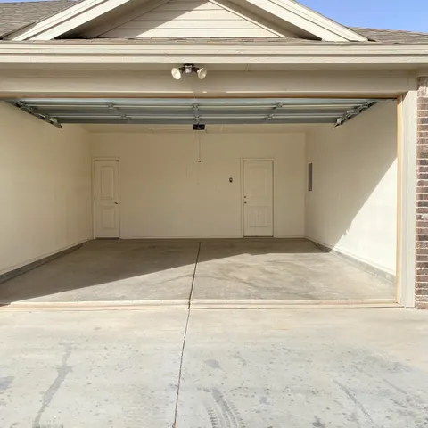 a view of a garage