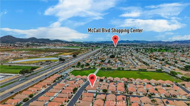 an aerial view of a city