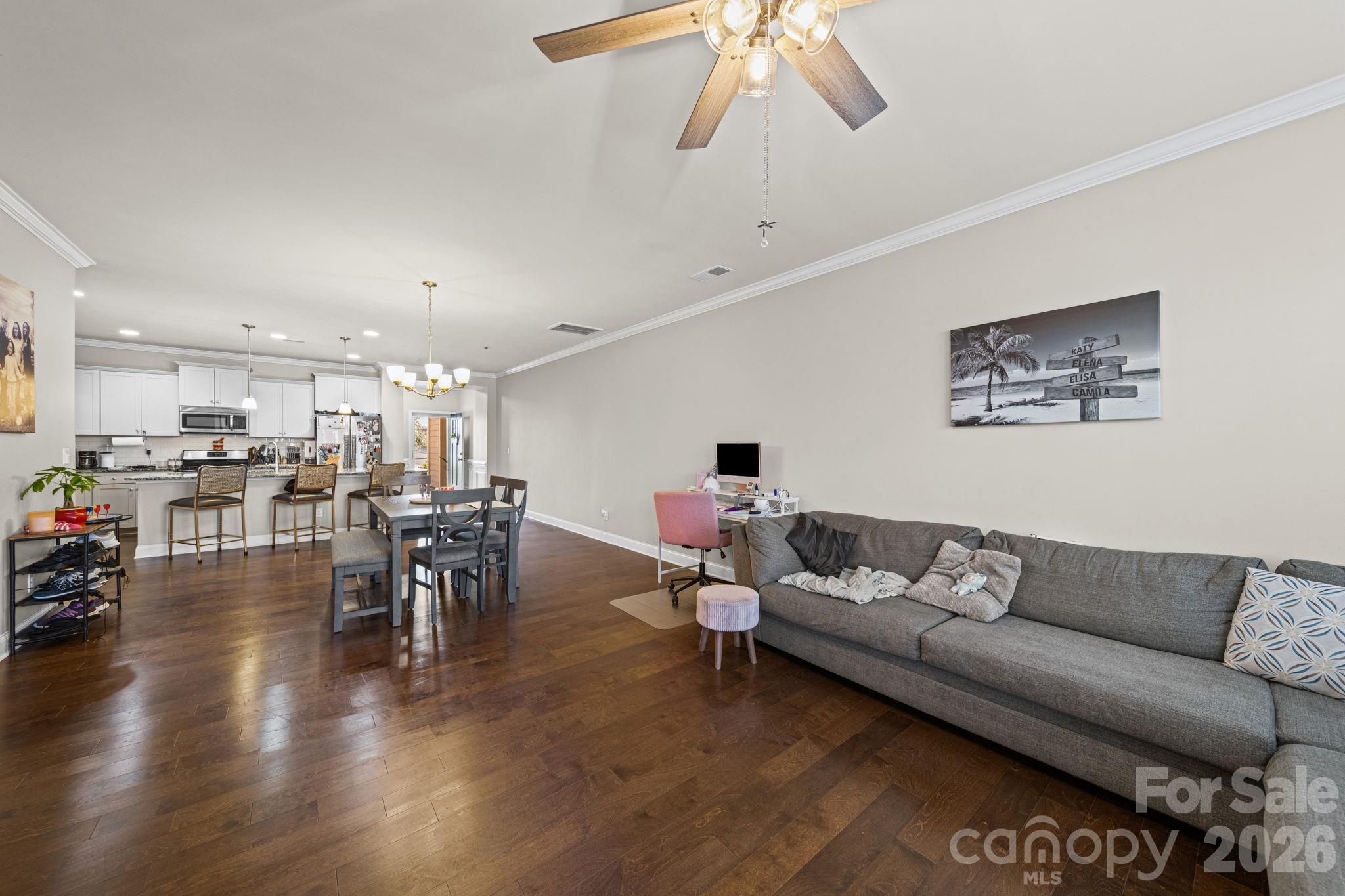 1425 Bramblewood Drive Fort Mill, SC 29708 - Photo 10 of 44 a living room with furniture and kitchen view