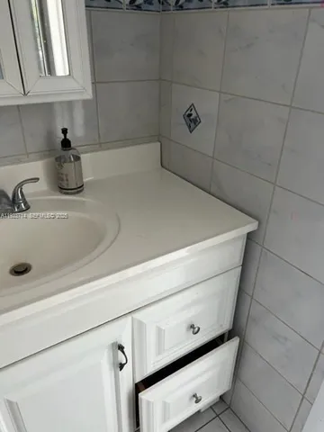 a close view of a sink in the bathroom