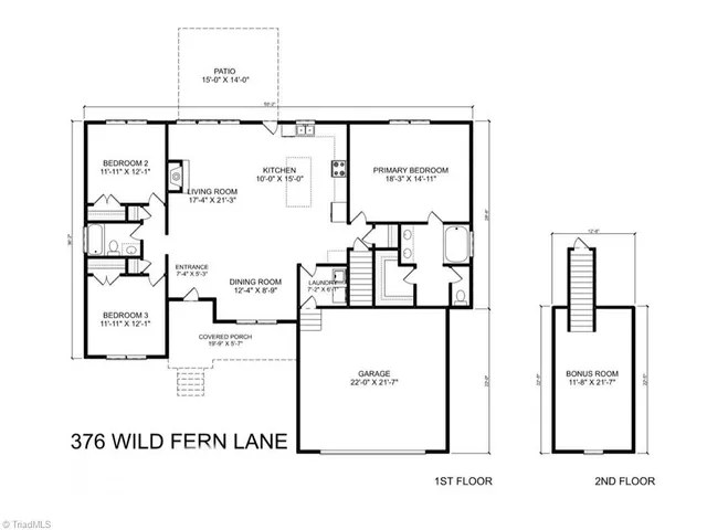 $459,500 | 376 Wild Fern Lane, Reidsville, NC 27320