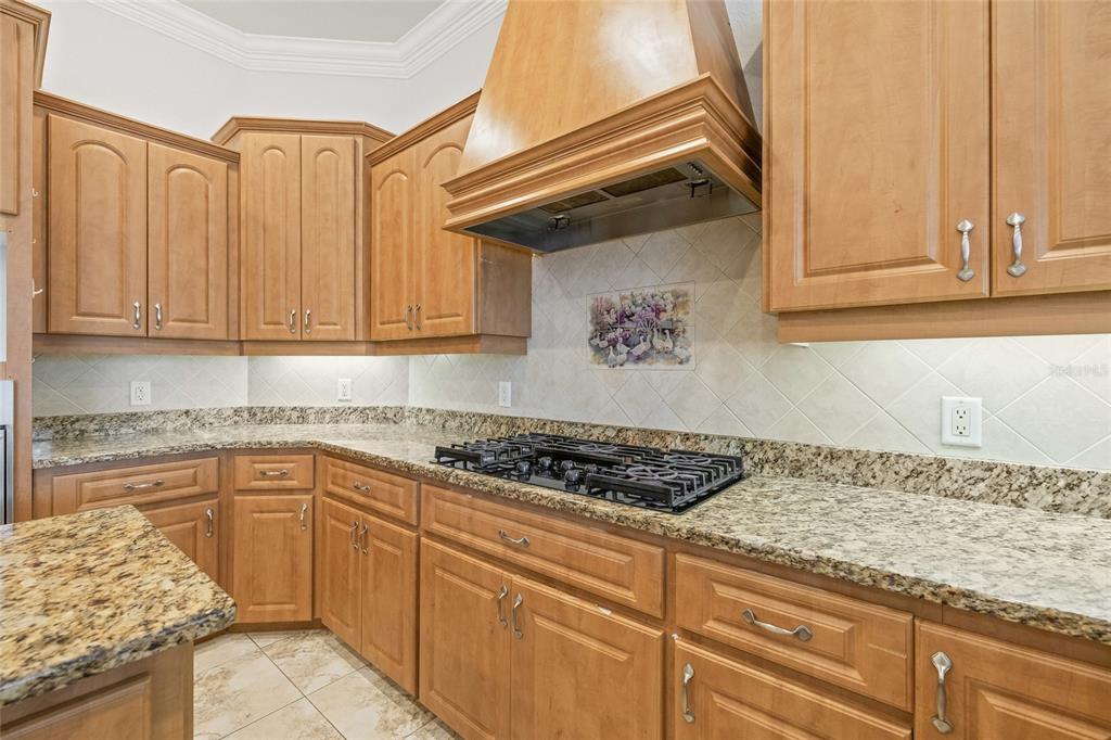 11040 Fulton Avenue Weeki Wachee, FL 34613 - Photo 14 of 77 a kitchen with granite countertop a sink stove and cabinets
