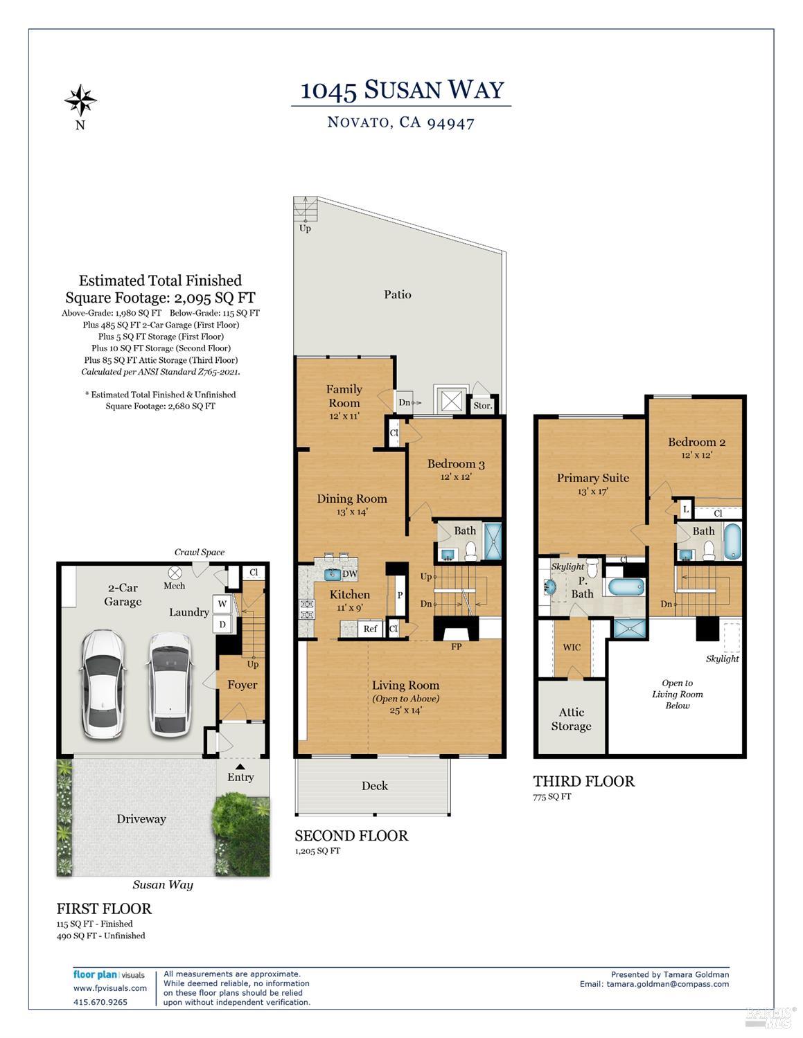 1045 Susan Way Novato, CA 94947 - Photo 62 of 62 Floorplan