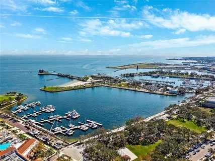 an aerial view of a city