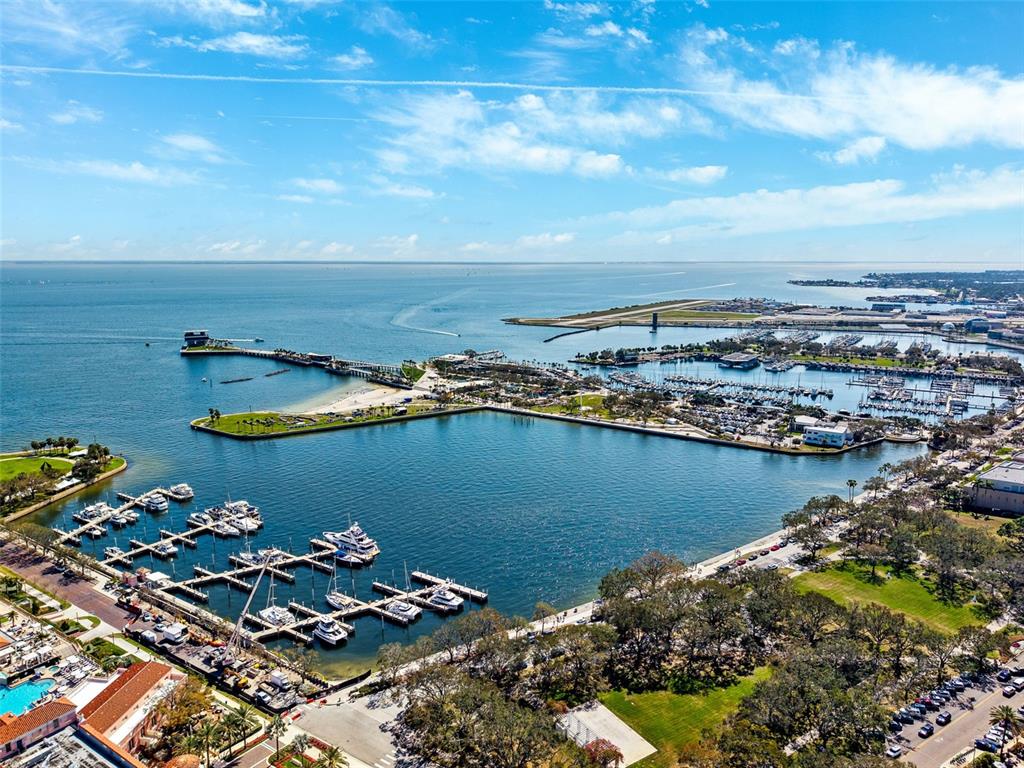 105 4th Avenue Northeast, Unit 418 St. Petersburg, FL 33701 - Photo 35 of 42 an aerial view of a houses with ocean view