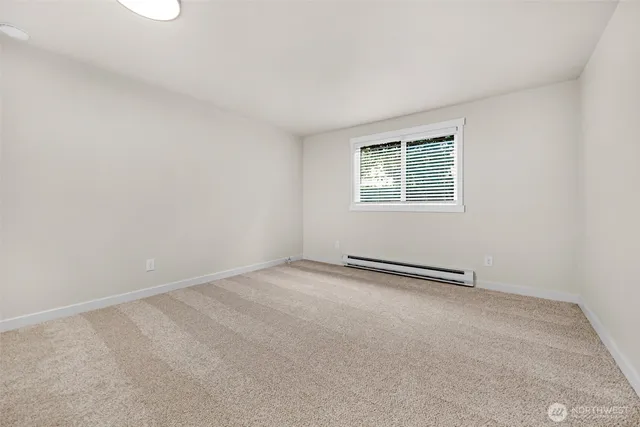 an empty room with a window