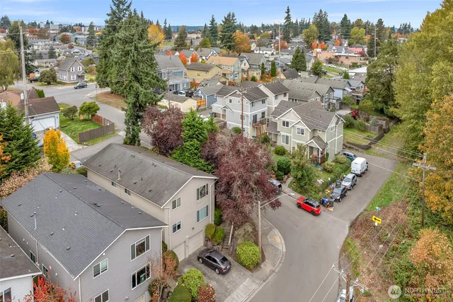 an aerial view of residential house with outdoor space