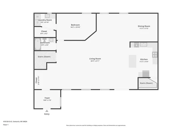 $169,000 | 418 5th Street, Centuria, WI 54824