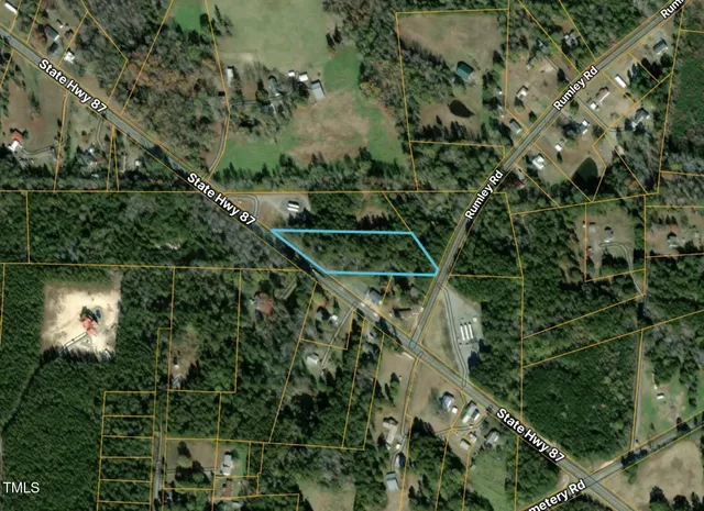 an aerial view of green landscape with trees