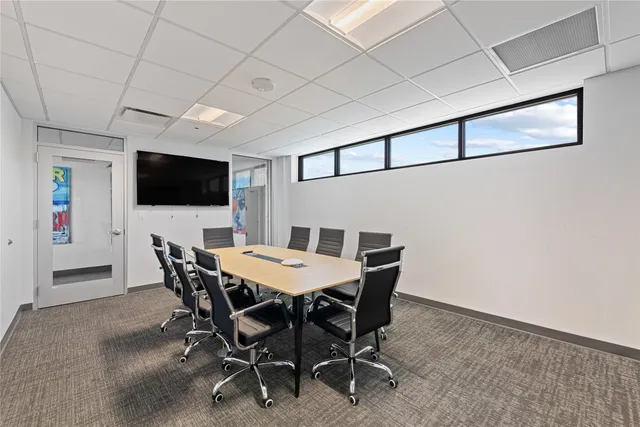 a view of a city with sunset view