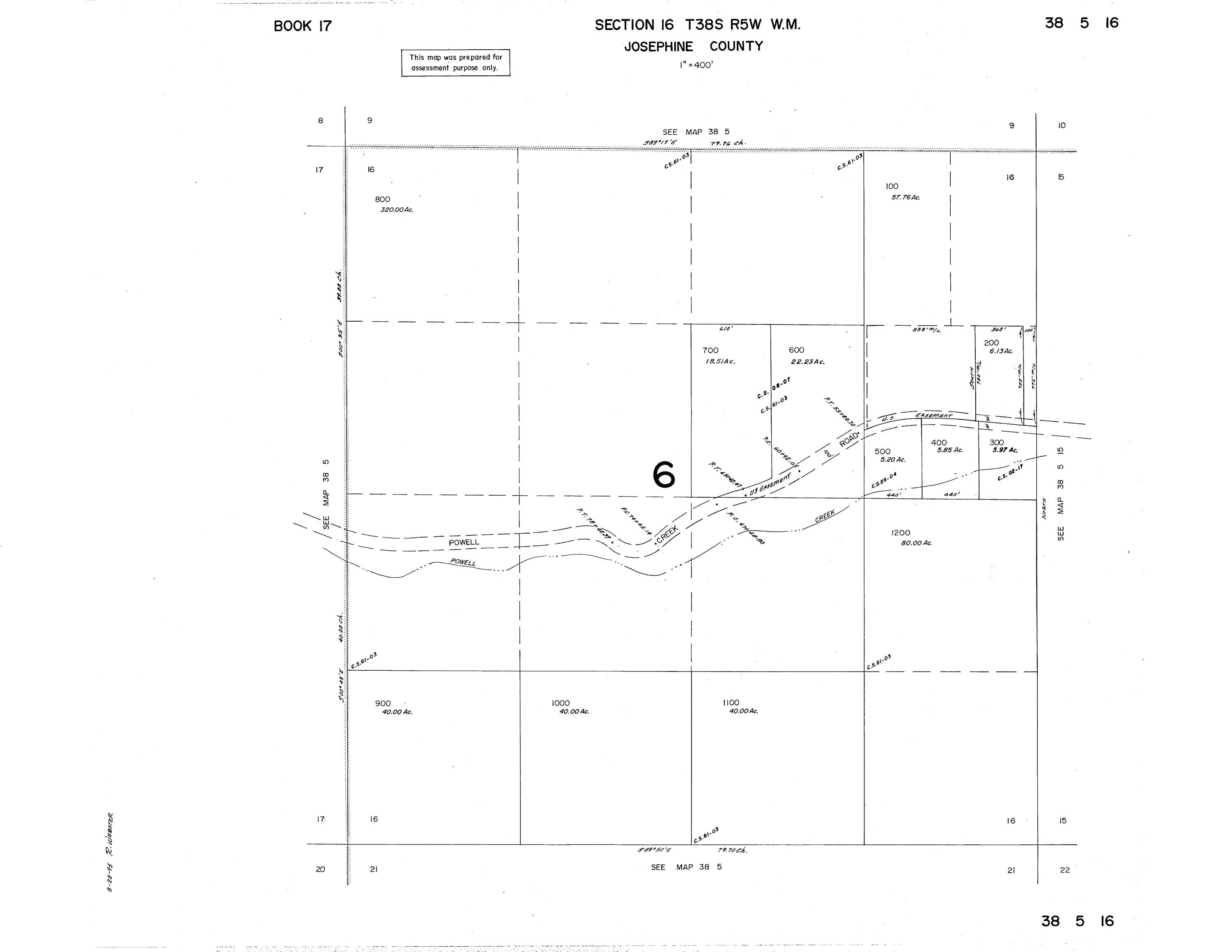 1211 Upper Powell Creek Road Williams, OR 97544 - Photo 43 of 43 assesor map OR033_38-05-1600_1