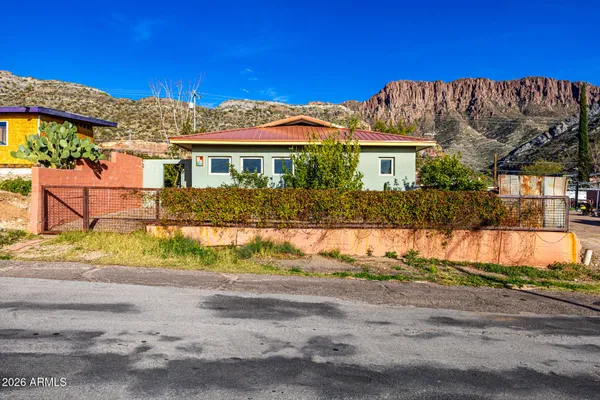 a view of a wooden door of the house