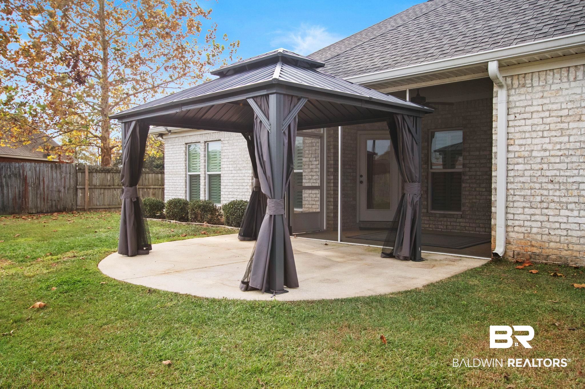 17376 Bankhead Boulevard Fairhope, AL 36532 - Photo 65 of 73 View of patio / terrace with a gazebo