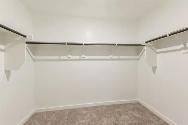 a view of small space with racks on the wall