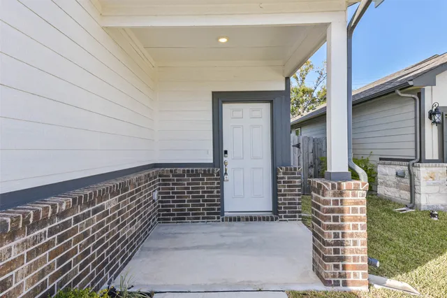 a view of front door of house