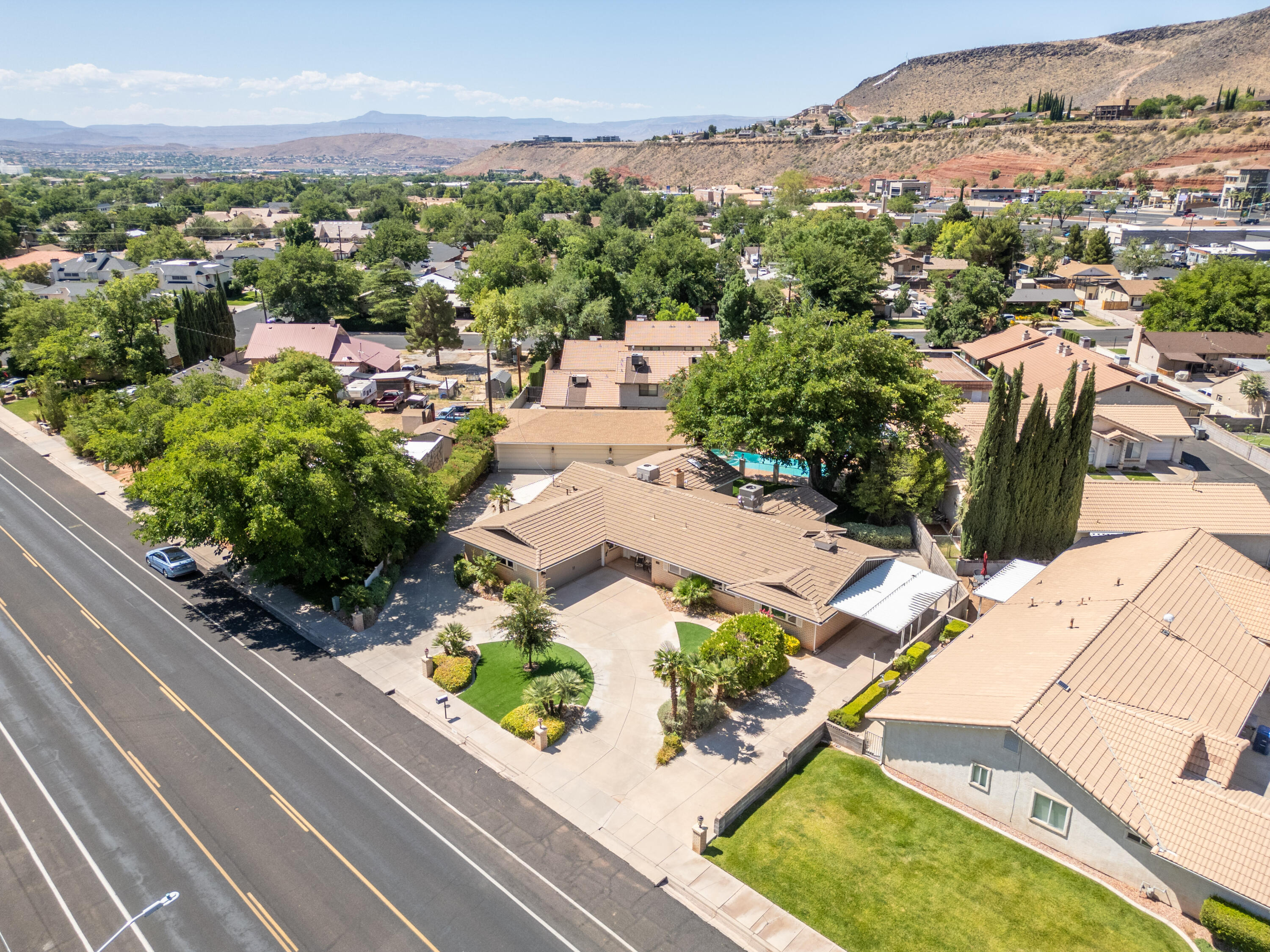 539 Diagonal Street St. George, UT 84770 - Photo 37 of 40 38 - Aerial - Front of Home