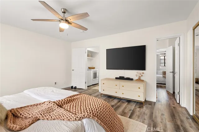 a view of a closet with storage