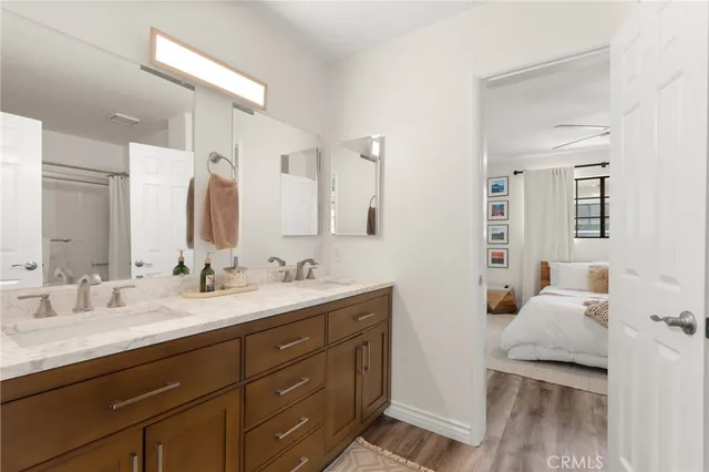 a bathroom with a shower and toilet