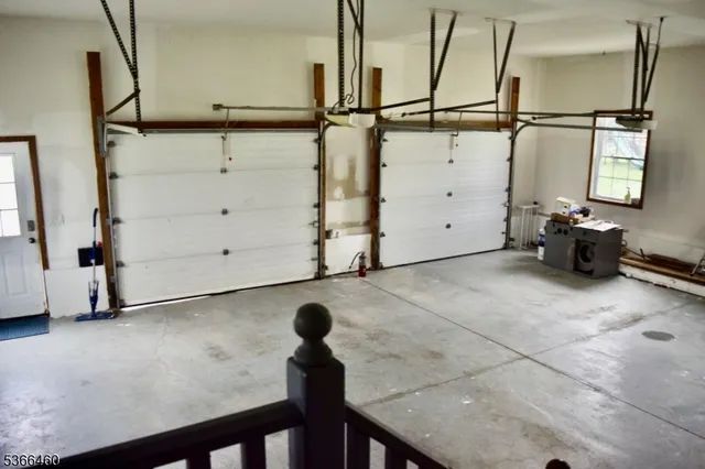 a view of a room with rack on the wall