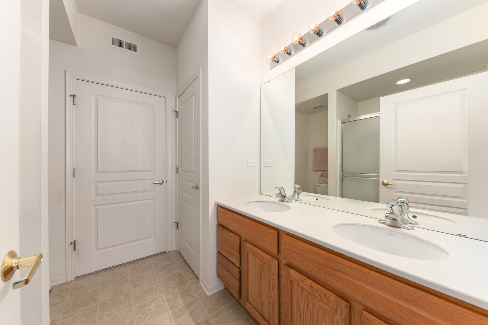 13512 Delaney Road Huntley, IL 60142 - Photo 12 of 24 a bathroom with a double vanity sink and mirror
