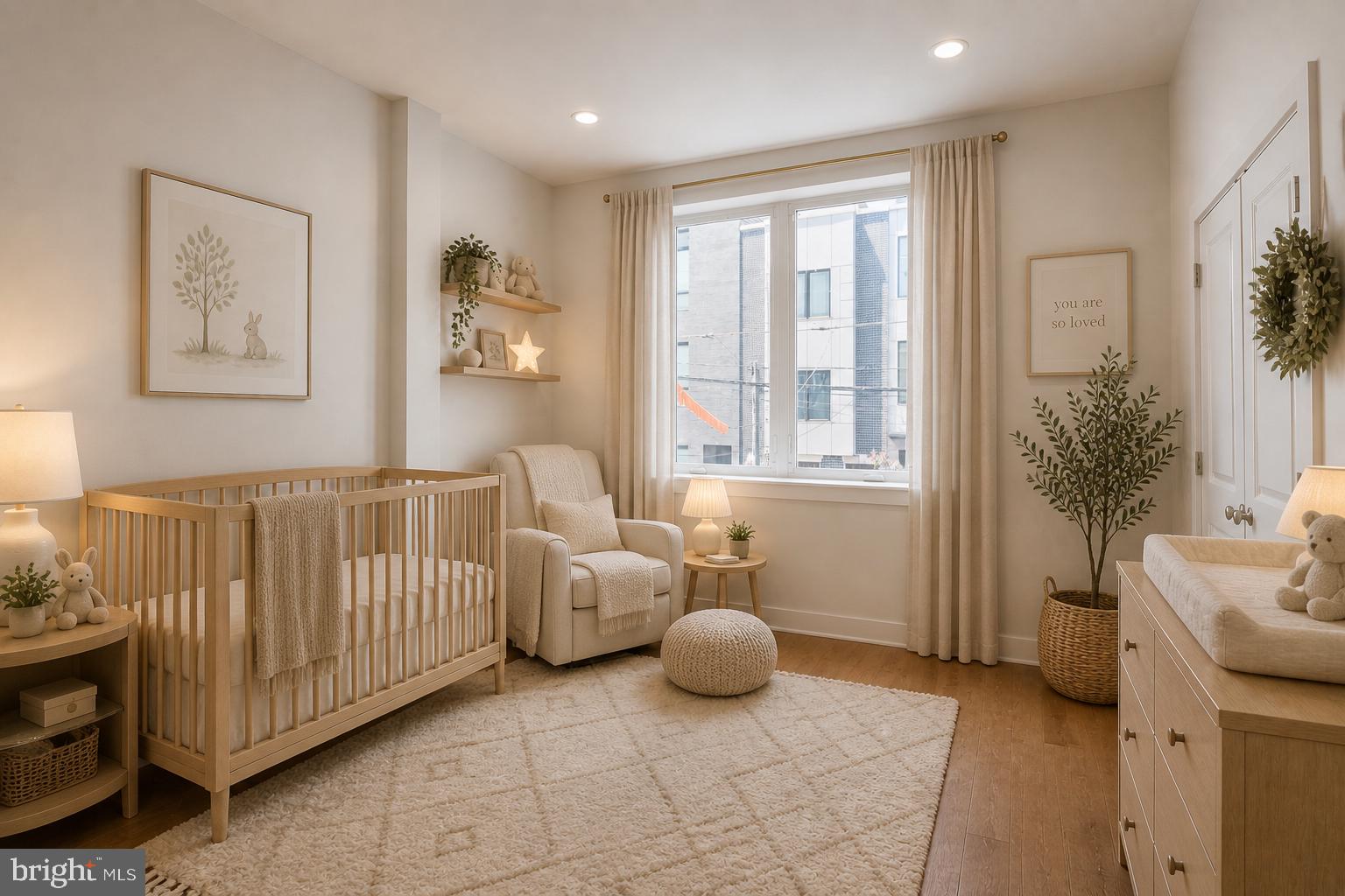 1125 South 24th Street Philadelphia, PA 19146 - Photo 27 of 55 2nd Fl Front Bedroom - Virtually Staged as Nursery