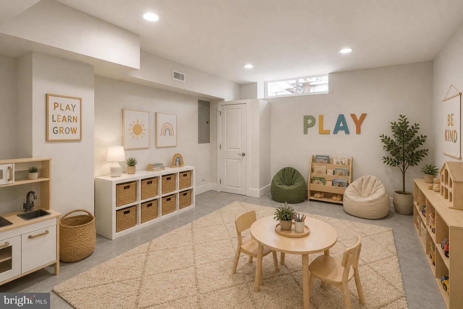 1125 South 24th Street Philadelphia, PA 19146 - Photo 47 of 55 Finished Lower Level Virtually Staged as Playroom