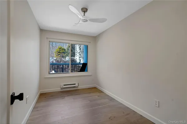 an empty room with a window