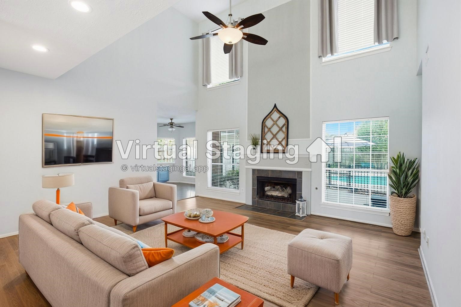 323 Magic Oaks Court Spring, TX 77388 - Photo 16 of 49 Virtual staging here shows one of endless layout options to decorate this beautiful space.