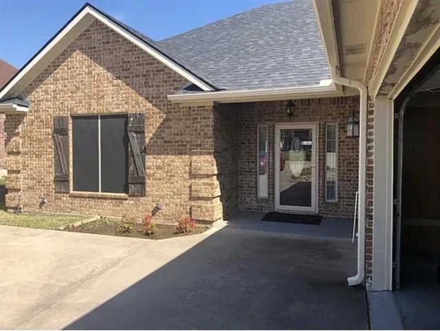 front view of a house with a outdoor space