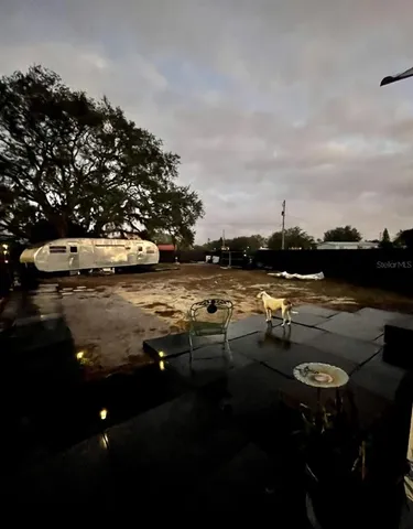 a view of a lake with outdoor space