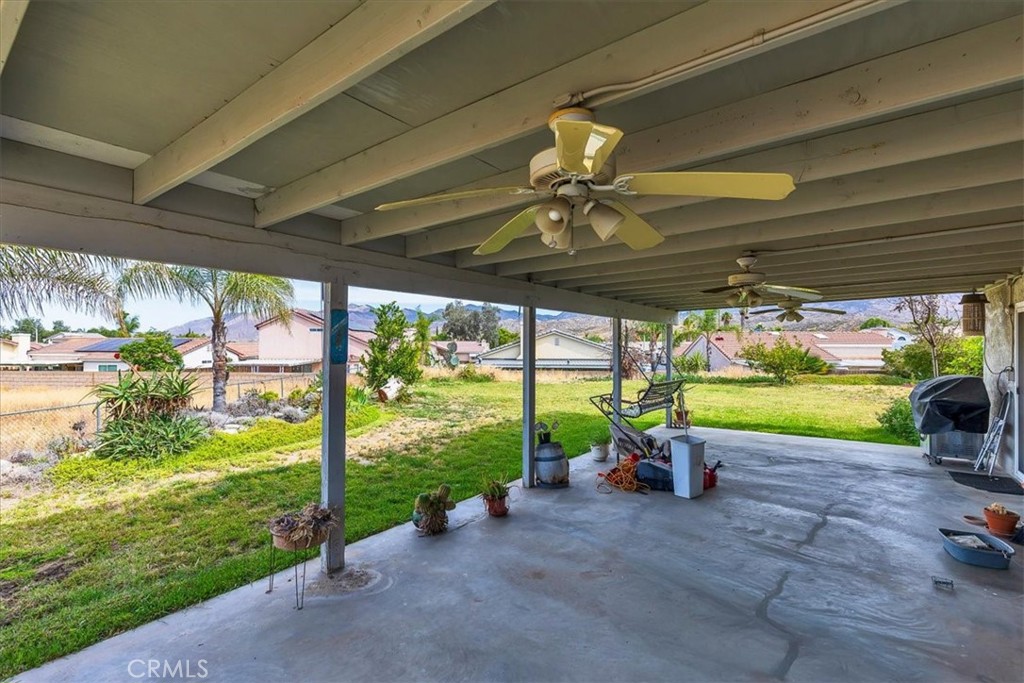 44194 Meadow Grove Street Hemet, CA 92544 - Photo 42 of 42 a view of a room with porch and garden