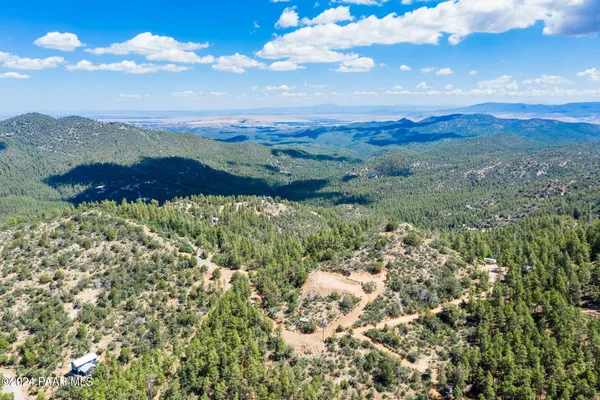 a view of an outdoor space and mountain view