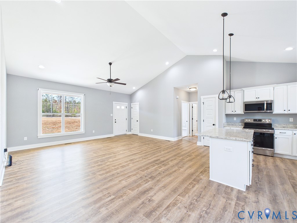 6795 Darlington Heights Road Cullen, VA 23934 - Photo 13 of 42 Kitchen with stainless steel appliances, open floo