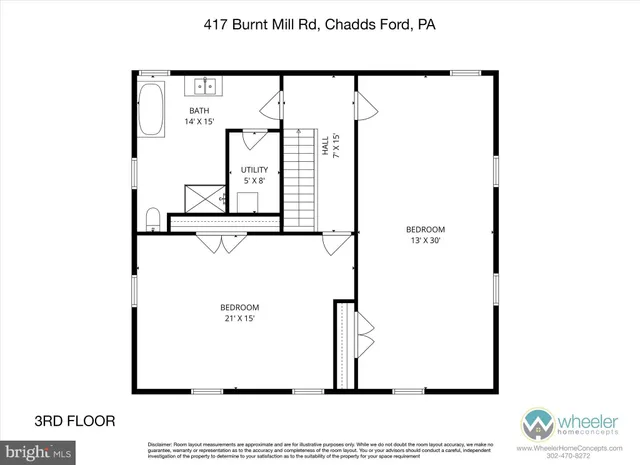 $1,350,000 | 417 Burnt Mill Road, Chadds Ford, PA 19317