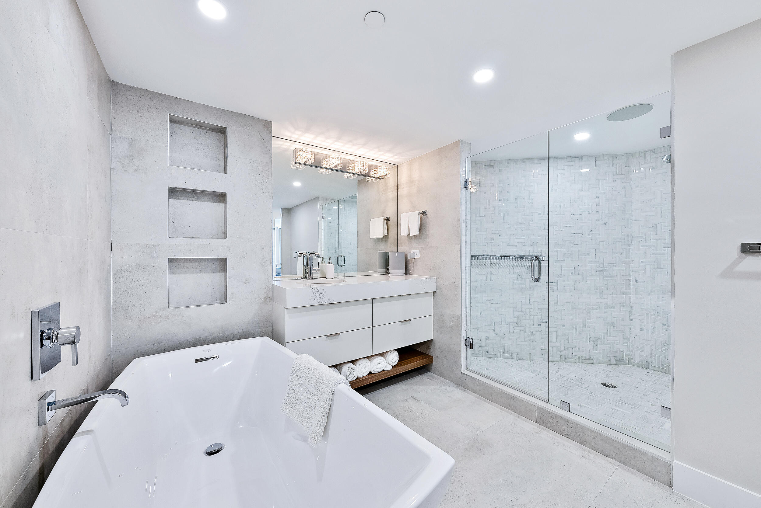 5200 North Ocean Drive, Unit 2003 Singer Island, FL 33404 - Photo 19 of 40 a bathroom with a sink a toilet and shower