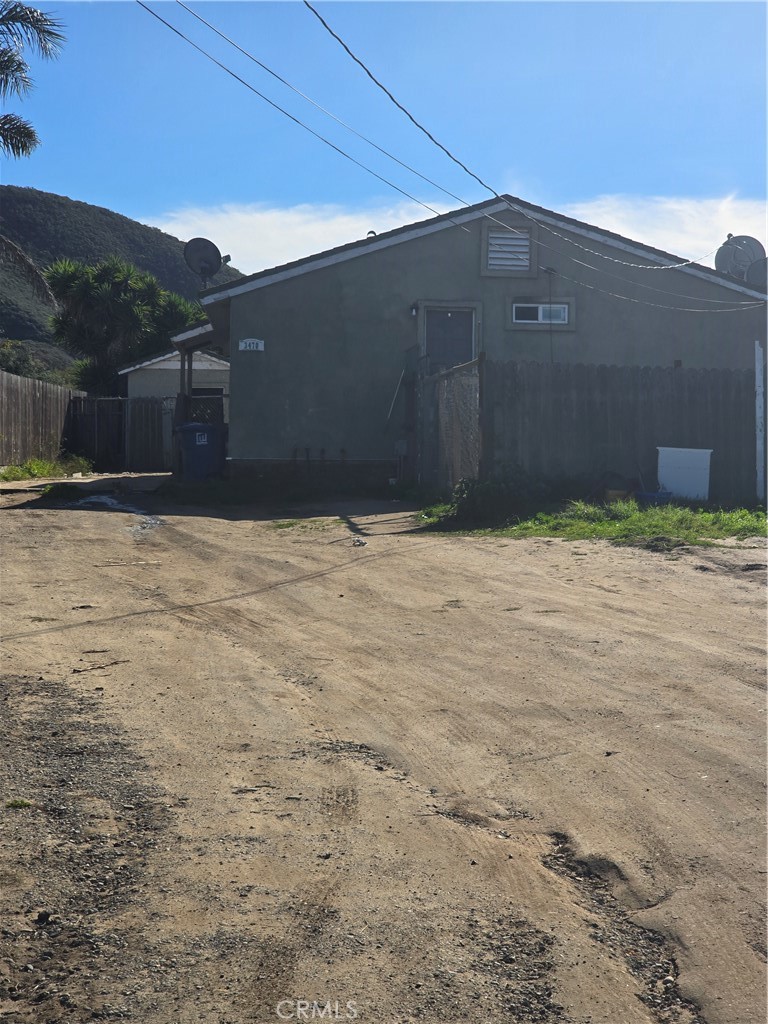 a backyard of a house
