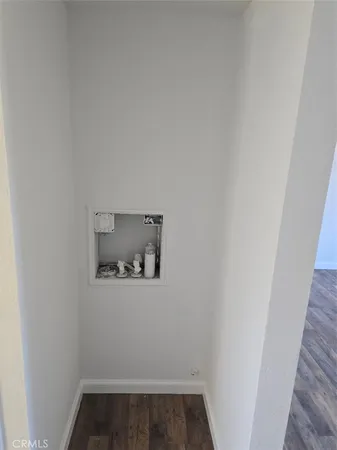 a small space with wooden floor