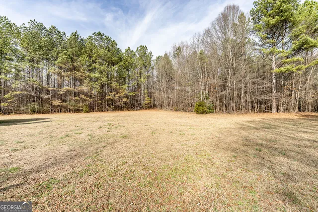 a front view of a house with a garden and trees