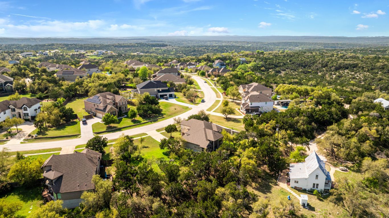7817 Aria Loop Austin, TX 78736 - Photo 36 of 40 Drone / aerial view featuring a residential view