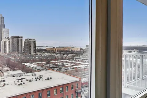 a view of a terrace with sky view