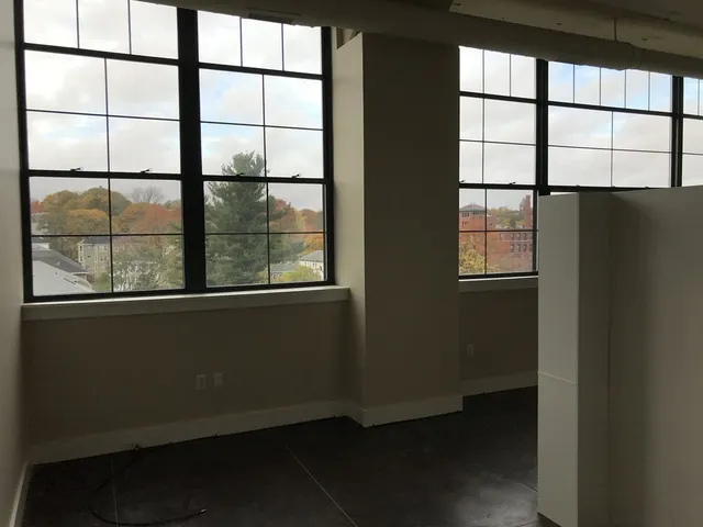 an empty room with a window