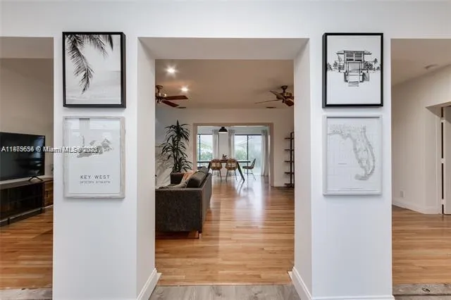 a view of a living room